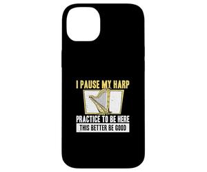 I Pause My Harp Practice to Be Here Harpiste Cool Harpiste Coque pour iPhone 14 Plus