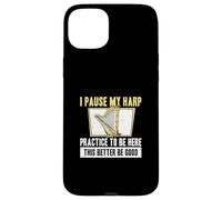 I Pause My Harp Practice to Be Here Harpiste Cool Harpiste Coque pour iPhone 15 Plus