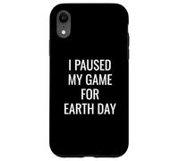 I Paused My Game for Earth Day Gamer E-Sports Player Planet Coque pour iPhone XR