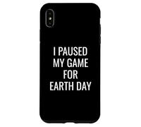 I Paused My Game for Earth Day Gamer E-Sports Player Planet Coque pour iPhone XS Max