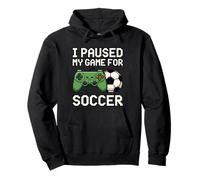 I Paused My Game for Soccer Funny Pixel Art Gamer 8 Bits Sweat à Capuche