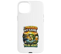 I Paused My Game to Be Here Gamer Fishing Love Adventure Coque pour iPhone 15 Plus