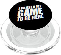 I Paused My Game to Be Here Glitch EDM PopSockets PopGrip pour MagSafe