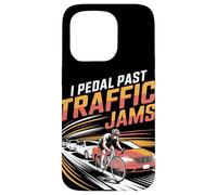 I Pedal Past Traffic Embouteillages Vélo Coque pour iPhone 15 Pro