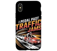 I Pedal Past Traffic Embouteillages Vélo Coque pour iPhone X/XS