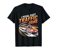 I Pedal Past Traffic Embouteillages Vélo T-Shirt
