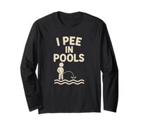 I Pee In Pools - Humour d'été amusant - Pour fête de piscine Manche Longue