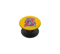 I Pee in The Ocean Funny Raccoon Flamingo Float Summer Humour PopSockets PopGrip Adhésif