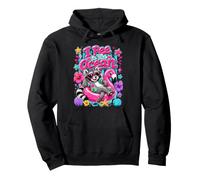 I Pee in The Ocean Funny Raccoon Flamingo Float Summer Humour Sweat à Capuche