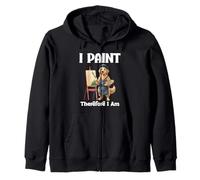 I Peint Therefore AM Art Peinture Artistique peintures à l'huile Sweat à Capuche