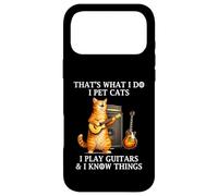 I Pet Cats I Play Guitars and I Know Things Funny Guitarist Coque pour iPhone 17 Pro Max