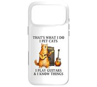 I Pet Cats Play Guitars and I Know Things Funny Guitarist Coque pour iPhone 17 Pro Max