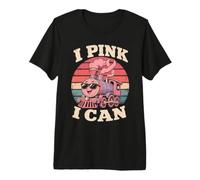 I Pink I Can Breast Cancer Awareness Train Rétro T-Shirt Haut de Gamme