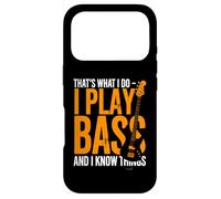 I Play Bass and I Know Things - Guitare Bassiste Guitariste Coque pour iPhone 17 Pro