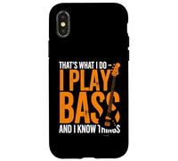 I Play Bass and I Know Things - Guitare Bassiste Guitariste Coque pour iPhone X/XS