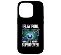 I Play Pool What's Your Superpower 8 Ball Billiards Player Coque pour iPhone 14 Pro