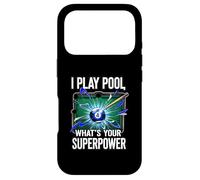 I Play Pool What's Your Superpower 8 Ball Billiards Player Coque pour iPhone 17 Pro