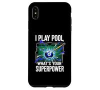 I Play Pool What's Your Superpower 8 Ball Billiards Player Coque pour iPhone XS Max