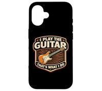 I Play The Guitar That's What I Do Joueur de Guitariste Vintage Coque pour iPhone 16