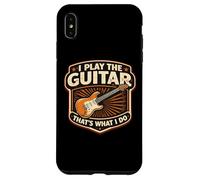 I Play The Guitar That's What I Do Joueur de Guitariste Vintage Coque pour iPhone XS Max