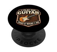 I Play The Guitar That's What I Do Joueur de Guitariste Vintage PopSockets PopGrip Adhésif