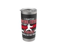 I Practice Wing Chun Kung Fu Art Martial Fighter Wing Chun Gobelet isotherme en acier inoxydable double paroi