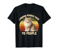 I Prefer Caniche Cats to People Vintage Selkirk Rex Cat Owner T-Shirt