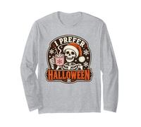 I Prefer Halloween Squelette Hot Cocoa Hiver Manche Longue