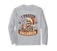 I Prefer Halloween Squelette Hot Cocoa Winter Design Manche Longue