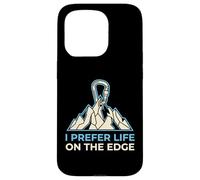 I Prefer Life on The Edge Boulderer Coque pour iPhone 15 Pro