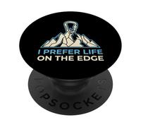 I Prefer Life on The Edge Boulderer PopSockets PopGrip Adhésif