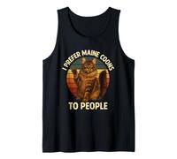 I Prefer Maine Coons to People Funny Cat Lover Rétro Vintage Débardeur