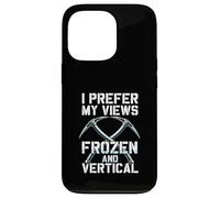 I Prefer My Views Frozen and Vertical Ice Climbing Alpiniste Coque pour iPhone 13 Pro