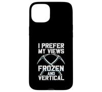 I Prefer My Views Frozen and Vertical Ice Climbing Alpiniste Coque pour iPhone 15 Plus