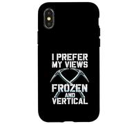 I Prefer My Views Frozen and Vertical Ice Climbing Alpiniste Coque pour iPhone X/XS
