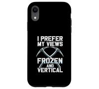 I Prefer My Views Frozen and Vertical Ice Climbing Alpiniste Coque pour iPhone XR