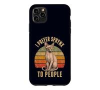 I Prefer Sphynx to People Funny Cat Owner Introverti Coque pour iPhone 11 Pro Max