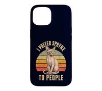 I Prefer Sphynx to People Funny Cat Owner Introverti Coque pour iPhone 15