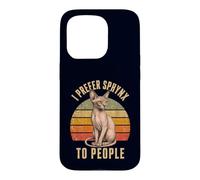 I Prefer Sphynx to People Funny Cat Owner Introverti Coque pour iPhone 15 Pro