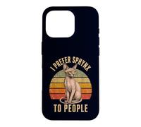 I Prefer Sphynx to People Funny Cat Owner Introverti Coque pour iPhone 16 Pro