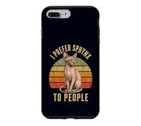 I Prefer Sphynx to People Funny Cat Owner Introverti Coque pour iPhone 7 Plus/8 Plus