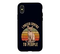I Prefer Sphynx to People Funny Cat Owner Introverti Coque pour iPhone X/XS