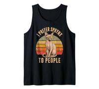I Prefer Sphynx to People Funny Cat Owner Introverti Débardeur