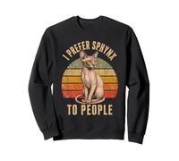 I Prefer Sphynx to People Funny Cat Owner Introverti Sweatshirt