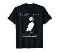 I Puffin Love Iceland Funny Shorebird Art Souvenir d'oiseau T-Shirt
