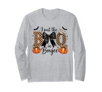 I Put The Boo in Boujee Mignon Halloween Fantôme Citrouille Léopard Manche Longue