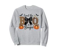I Put The Boo in Boujee Mignon Halloween Fantôme Citrouille Léopard Sweatshirt