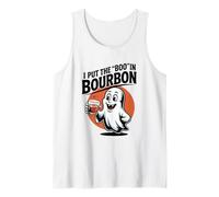 I Put The Boo In Bourbon Lovers Funny Halloween Ghost Booze Débardeur