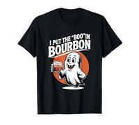 I Put The Boo In Bourbon Lovers Funny Halloween Ghost Booze T-Shirt