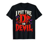 I Put The D in Devil Funny Halloween Couples Rude Humor T-Shirt